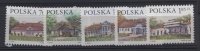 Pologne ** N° 3550 à 3554 - Série Courante. Archiitecture - Unused Stamps