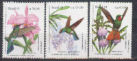 Brasil 1991 YT 2040-42 Exposicion Filatelica BRAPEX. Colibries Y Orquideas. - Neufs