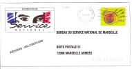 ENTIER POSTAL RÉPONSE SERVICE NATIONAL MARSEILLE AN 2000 OBL MARSEILLE 2000 - Altri & Non Classificati