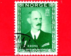 NORVEGIA - NORGE - Usato - 1946 - Re Haakon VII  - 1 Krone - Used Stamps
