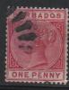 Barbados 1882 1p Queen Elizabeth Issue #61 - Barbades (1966-...)