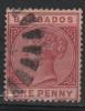 Barbados 1882 1p Queen Elizabeth Issue #61 - Barbados (1966-...)