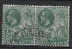 Barbados 1912 1/2p King George V Issue #117 Pair - Barbados (1966-...)
