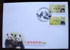 FDC 2010 Giant Panda Bear ATM Frama Stamps-- Black Imprint- Bamboo Bears WWF - FDC