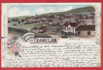 TRAMELAN, GARE AVEC TRAIN, LITHO 1899 - Tramelan