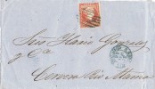 Frontal SAN SEBASTIAN (Guipuzcoa) 1856 Isabel II Filigrana Lineas, Ed. Num 44 - Cartas & Documentos