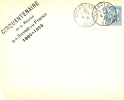 REF LBL8 - FRANCE - EP FRONT D'ENVELOPPE SAGE 10c TAXE REDUITE/15c "CINQUANTENAIRE REUNION SAVOIE A LA FRANCE 1860-1910" - Buste Ristampe (ante 1955)