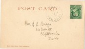 0957. Postal GRAND CANYON (Arizona) 1902. Fancy Cancel Rings - Brieven En Documenten