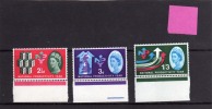 GREAT BRITAIN GRAN BRETAGNA 1962 NATIONAL PRODUCTIVITY YEAR (Phosphorescent)  PHOSPHOR BANDS COMPLETE SET SERIE MNH - Unused Stamps