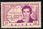 Guinée Français N° 149 XX Centrenaire De La Mort De René Caillé : 2 F. Violet, Sans Charnière,  Gomme Tropicale Sinon TB - Sonstige & Ohne Zuordnung