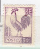 FRANCE N° 631 30C LILAS FONCE SERIE D'ALGER COQ  30C FONCE + FOND CLAIR ** - Ungebraucht