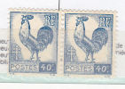 FRANCE N° 632 40C BLEU SERIE D'ALGER TYPE COQ  PETIT POINT AU DESSUS DE RF + S MAIGRE  ** - Neufs