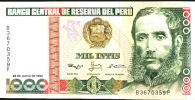 PERU PEROU  P136b 1000  INTIS 1988 Serie B      UNC. - Pérou