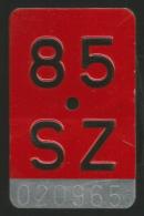 Velonummer Schwyz SZ 85 - Nummerplaten