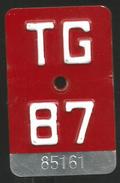 Velonummer Thurgau TG 87 - Placas De Matriculación