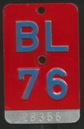 Velonummer Basel-Land BL 76 - Number Plates