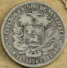 VENEZUELA 5 BOLIVARS EMBLEM ANIMAL FRONT BOLIVAR HEAD BACK 1936 AG SILVER FREAD DESCRIPTION CAREFULLY !!! - Venezuela