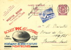 535/19 -  Entier Publibel EXPRES Sceau Etat + TP Expo 39 LIEGE 1939 Vers BXL - Thème Charbonnages - Werbepostkarten