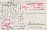 AK Feldpost Durch Dt. Dienstpost Böhmen Mähren Ansehen !!!!!!!!!!!!!!!! - Lettres & Documents
