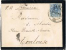 Carta De Luto Barcelona 1913 A Toulouse (Francia), Recetas - Covers & Documents