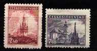 CS 1946 Mi 502-3 ** Brno And Hodonin, Towns - Unused Stamps