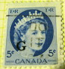 Canada 1955 Queen Elizabeth II 5c G - Used - Oblitérés