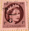 Canada 1955 Queen Elizabeth II 1c G - Used - Oblitérés