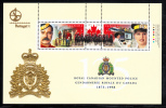 Canada MNH Scott #1737d Souvenir Sheet Of 2 With Portugal 98 Emblem 45c 125th Anniversary Royal Canadian Mounted Police - Neufs