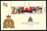 Canada MNH Scott #1737d Souvenir Sheet Of 2 With Italia 98 Emblem 45c 125th Anniversary Royal Canadian Mounted Police - Unused Stamps