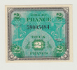 France 2 Francs 1944 AUNC CRISP Banknote P 114a 114 A - 1944 Flag/France