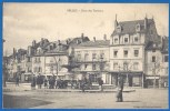 CPA - AIN - BELLEY - PLACE DES TERREAUX - Belle Animation Devant La Fontaine, Commerce, Cycliste - Galeries Réunies - Belley