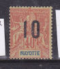 MAYOTTE N°27 10 S 40 ROUGE ORANGE TYPE GROUPE ALLÉGORIQUE NEUF AVEC CHARNIERE - Sonstige & Ohne Zuordnung