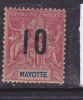 MAYOTTE N°29 10 S 50C ROSE TYPE GROUPE ALLÉGORIQUE NEUF AVEC CHARNIERE - Otros & Sin Clasificación