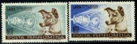 1957 Laika The First Dog In Outer Space Traveler,Romania,Mi.1684- 1685,MNH - Neufs