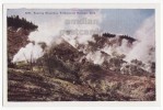 USA YELLOWSTONE NATIONAL PARK, STEAM ERUPTION At ROARING MOUNTAIN~ C1940s-50s Vintage Unused Postcard  [o2885] - USA Nationalparks