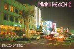 Miami Beach FL Florida, Art Deco Architecture District, Auto, On C1990s Vintage Postcard - Miami Beach