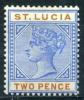 SAINTE LUCIE 32*  2p  Outremer Et Orange  Victoria - St.Lucia (1979-...)