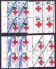 1983 Rode Kruis Zegels Red Cross  Serie In Gestempelde Randblokken Van 4 NVPH 1289 / 1292 - Usati