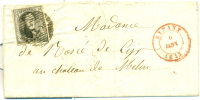 Belgique - No 6 Sur Lettre De Dinant (P 33) Vers Melin (chateau De) Du 06/01/1853, 4 Marges, 1 Voisin, Luxe, See Scan - 1851-1857 Médaillons (6/8)