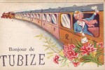 TUBIZE = Bonjour De.... - Carte Couleur (écrite) - Tubize