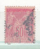 FRANCE N° 98 50C ROSE PALE TYPE SAGE OBL - 1876-1878 Sage (Type I)