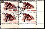 ROMANIA - 1993 -  Animali - Volpe Rossa - Vulpes Vulpes - 30 L - Quartina - Usati