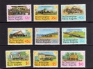 ST CHRISTOPHER NEVIS ANGUILLA 1980 LANDSCAPES OVERPRINTED OFFICIAL - SERVIZIO: PAESAGGI SOPRASTAMPATI  MNH - St.Christopher-Nevis & Anguilla (...-1980)