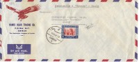 TZ683 - GIORDANIA , Lettera Commerciale Per L'Italia 12/3/1958 - Jordan