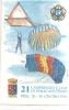57268)cartolina Illustratoria 21° Campionato C.I.S.M. DI PARACADUTISMO - Paracaidismo