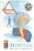 57270)cartolina Illustratoria 21° Campionato C.I.S.M. DI PARACADUTISMO - Parachutisme