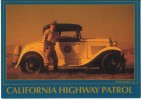 California Highway Patrol Officer And Auto, Police Cars Vehicle, C1990s Vintage Postcard - Policia – Gendarmería