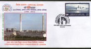 India 2012 Aanpara Thermal Power Project Science Energy Electricity Special Cover Ship Inde Indien # 7130 - Electricidad