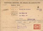 España--1945--Barcelona--Gava--Sociedad General De Aguas De Barcelona--Sello Municipal - Spain