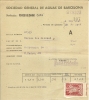 España--1947--Barcelona--Gava--Sociedad General De Aguas De Barcelona--Sello Municipal - Espagne